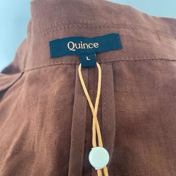 NWT Quince Blazer Jacket 100% Linen Brown - Picture 6 of 11